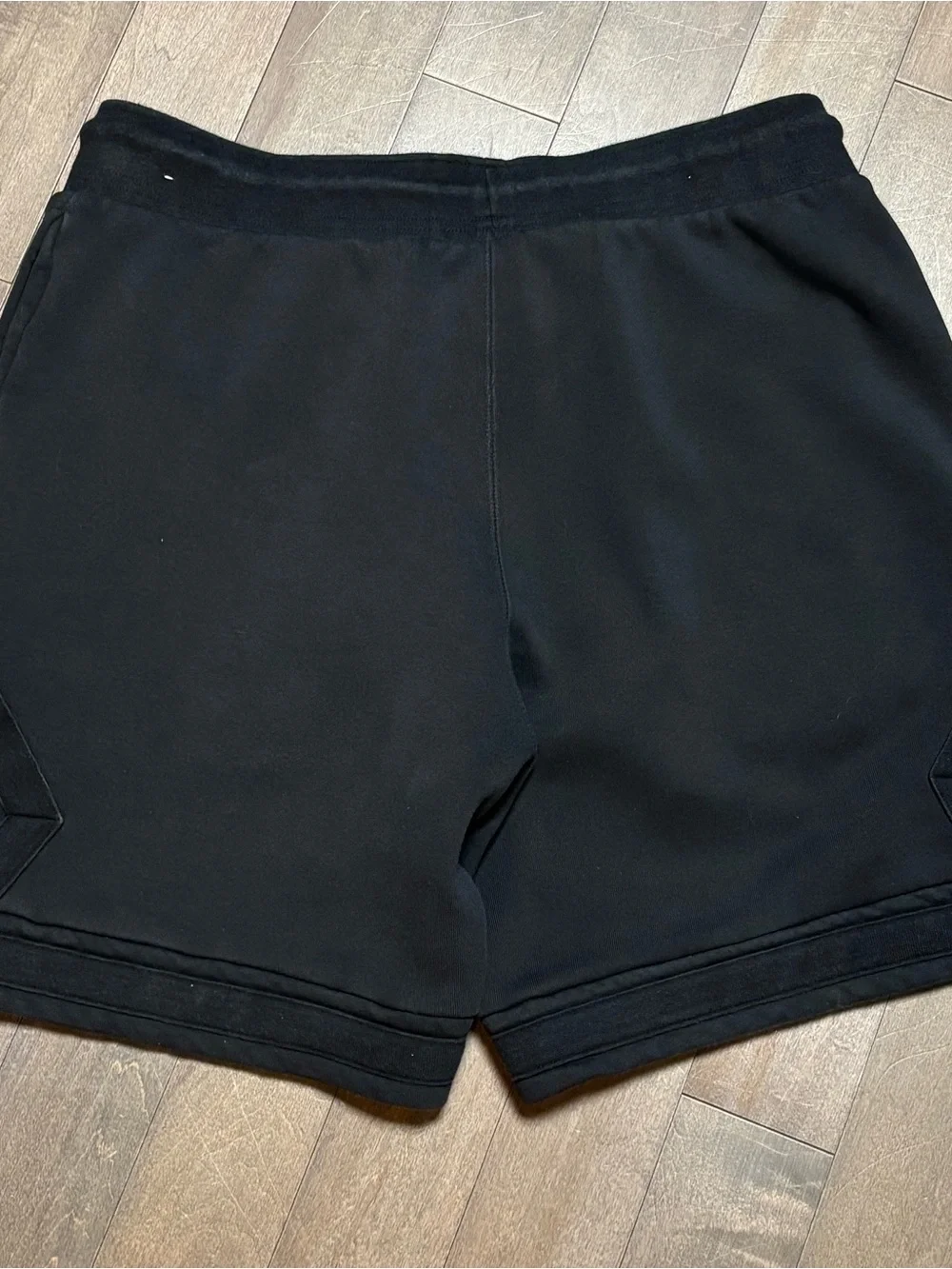 Nike Jordan Essential Fleece Diamond Shorts Mens L Large Black Gym Sweat Shorts